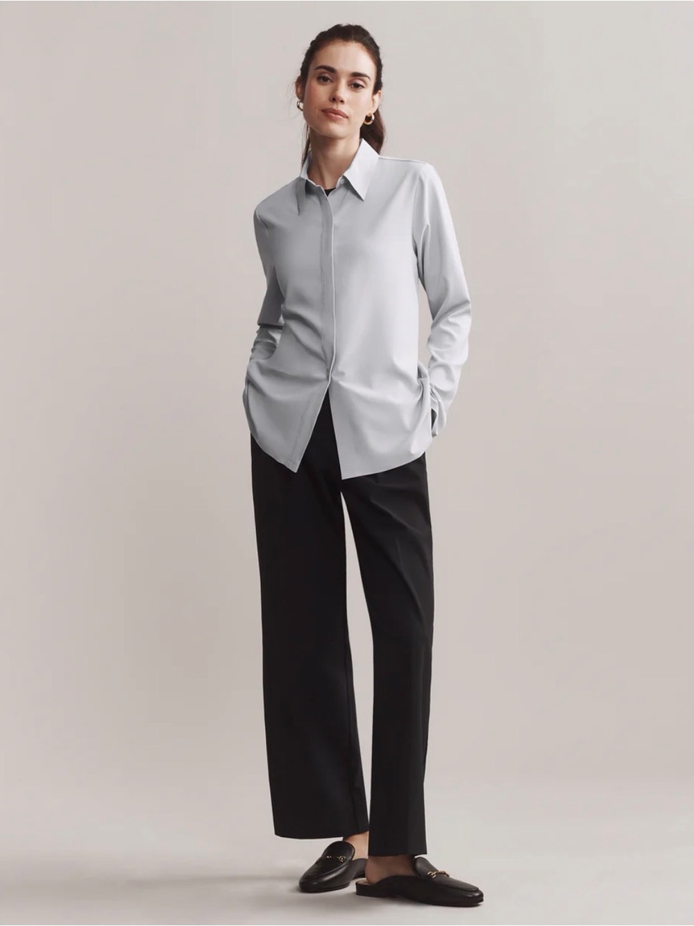 Rhône Mirage Button Up UPF 50+ sun protection Grey Mist